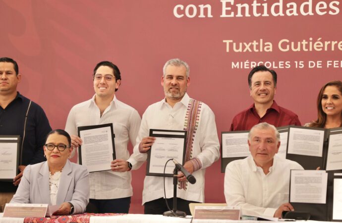 <strong>Bedolla firma convenio en seguridad, Michoacán accederá a casi 300 mdp de fondos federales</strong>